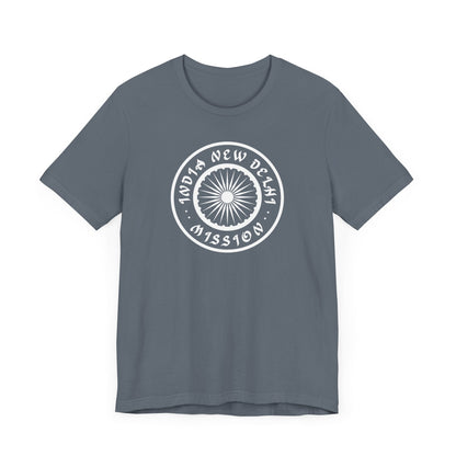 India New Delhi Mission Circular Monochrome Logo T-Shirt - Latter-Day Saint LDS Missionary Gift - Book of Mormon