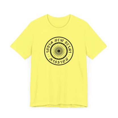 India New Delhi Mission Circular Monochrome Logo T-Shirt - Latter-Day Saint LDS Missionary Gift - Book of Mormon