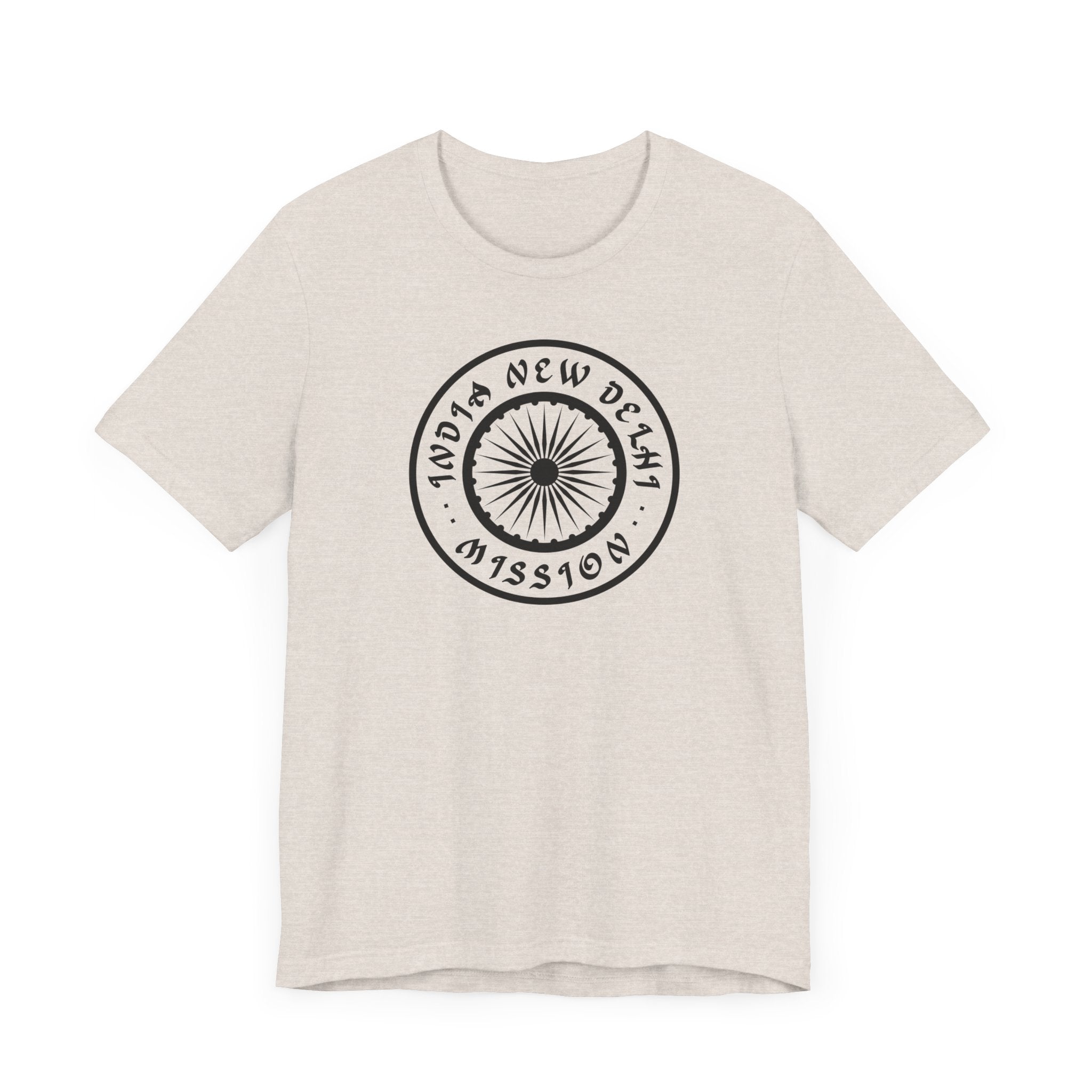 India New Delhi Mission Circular Monochrome Logo T-Shirt - Latter-Day Saint LDS Missionary Gift - Book of Mormon