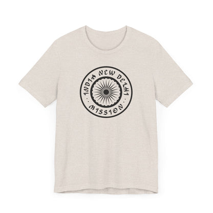 India New Delhi Mission Circular Monochrome Logo T-Shirt - Latter-Day Saint LDS Missionary Gift - Book of Mormon