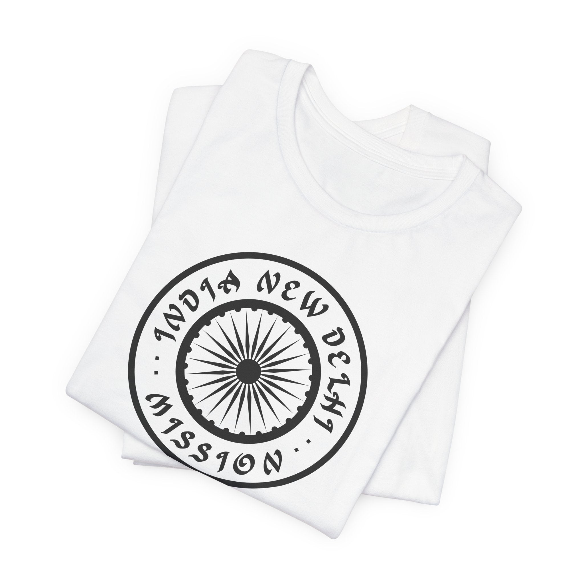 India New Delhi Mission Circular Monochrome Logo T-Shirt - Latter-Day Saint LDS Missionary Gift - Book of Mormon