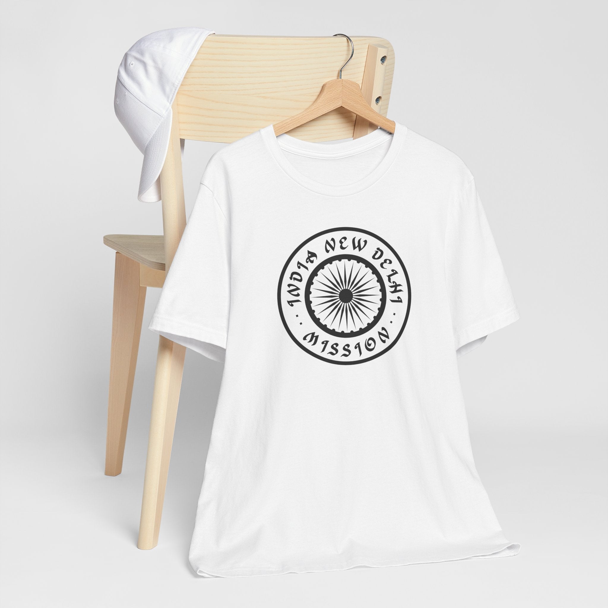 India New Delhi Mission Circular Monochrome Logo T-Shirt - Latter-Day Saint LDS Missionary Gift - Book of Mormon