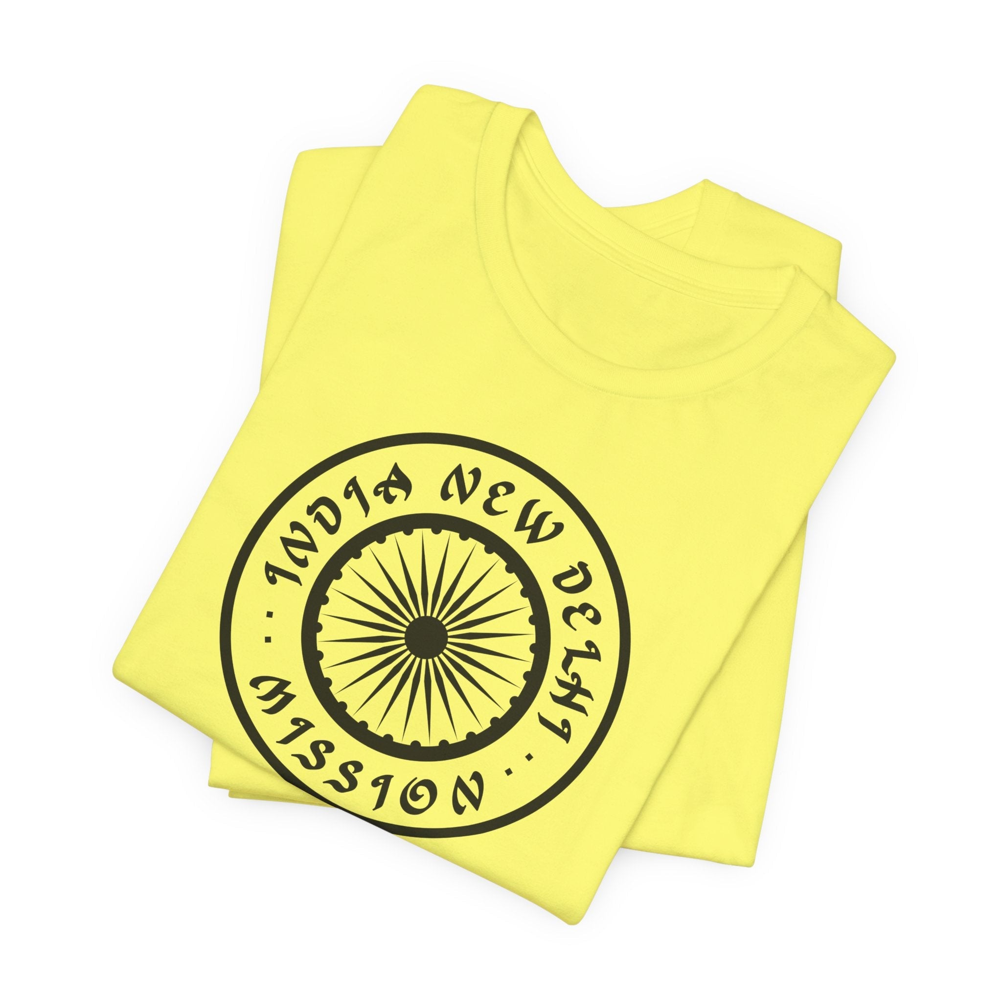 India New Delhi Mission Circular Monochrome Logo T-Shirt - Latter-Day Saint LDS Missionary Gift - Book of Mormon