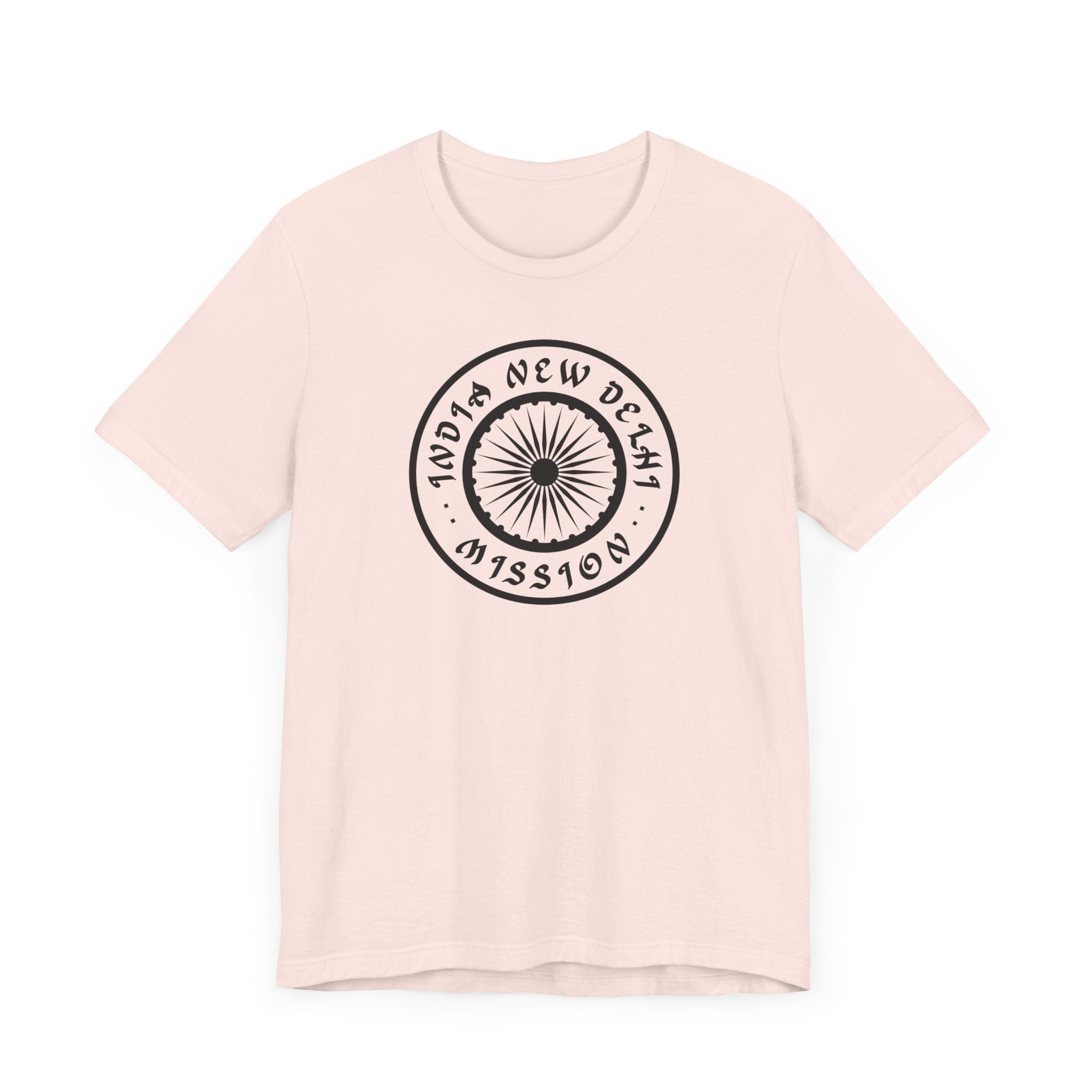 India New Delhi Mission Circular Monochrome Logo T-Shirt - Latter-Day Saint LDS Missionary Gift - Book of Mormon