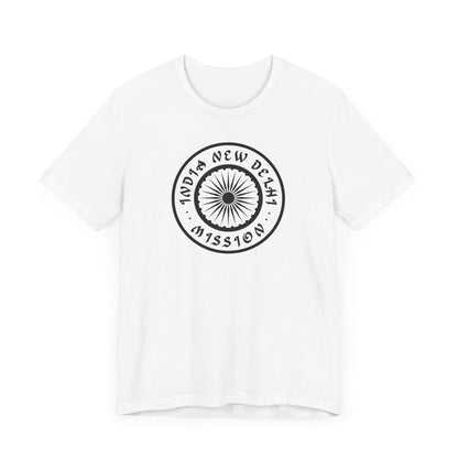 India New Delhi Mission Circular Monochrome Logo T-Shirt - Latter-Day Saint LDS Missionary Gift - Book of Mormon