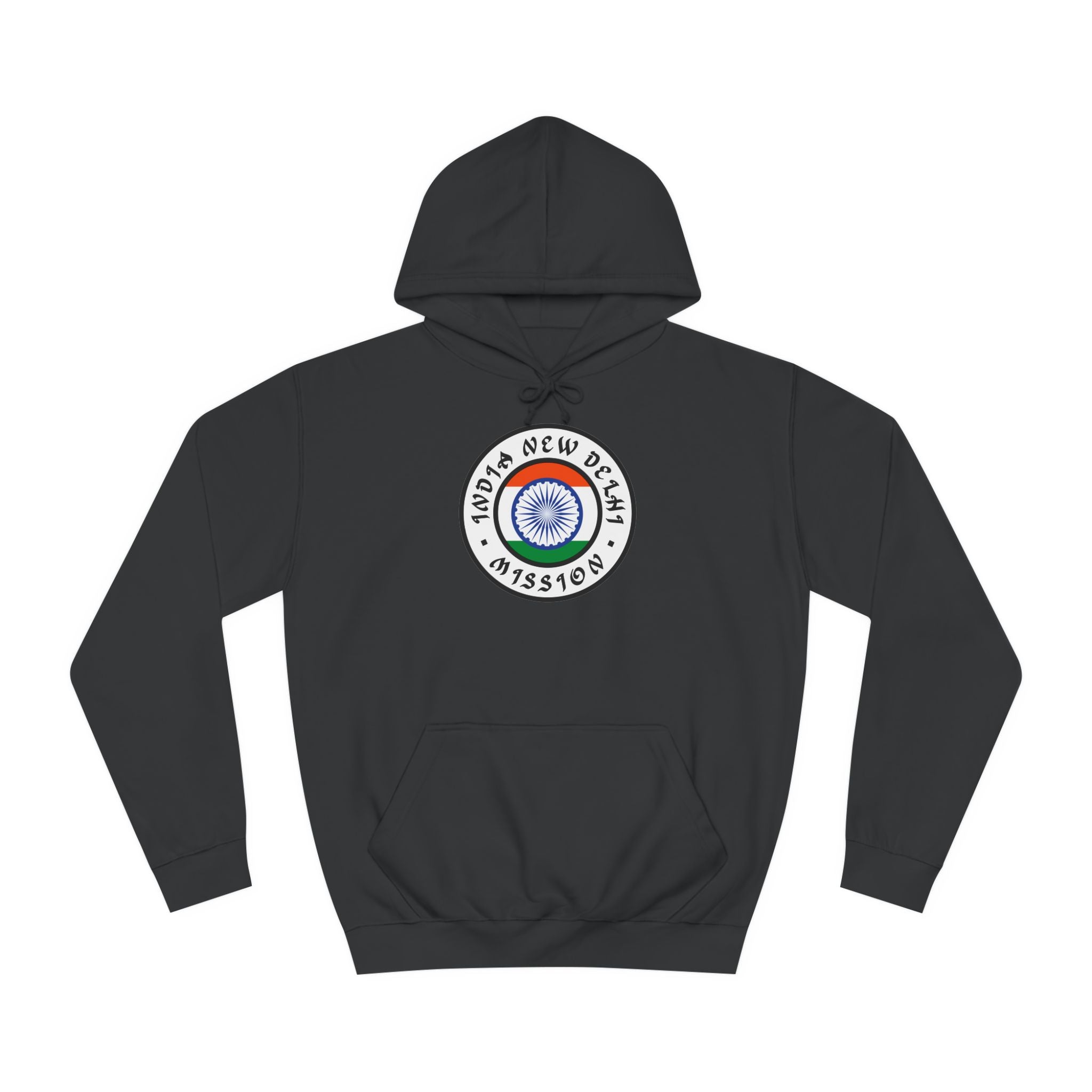 India New Delhi Mission Flag Logo (White Border) College Hoodie - Latter-Day Saint LDS Missionary Gift - Book of Mormon