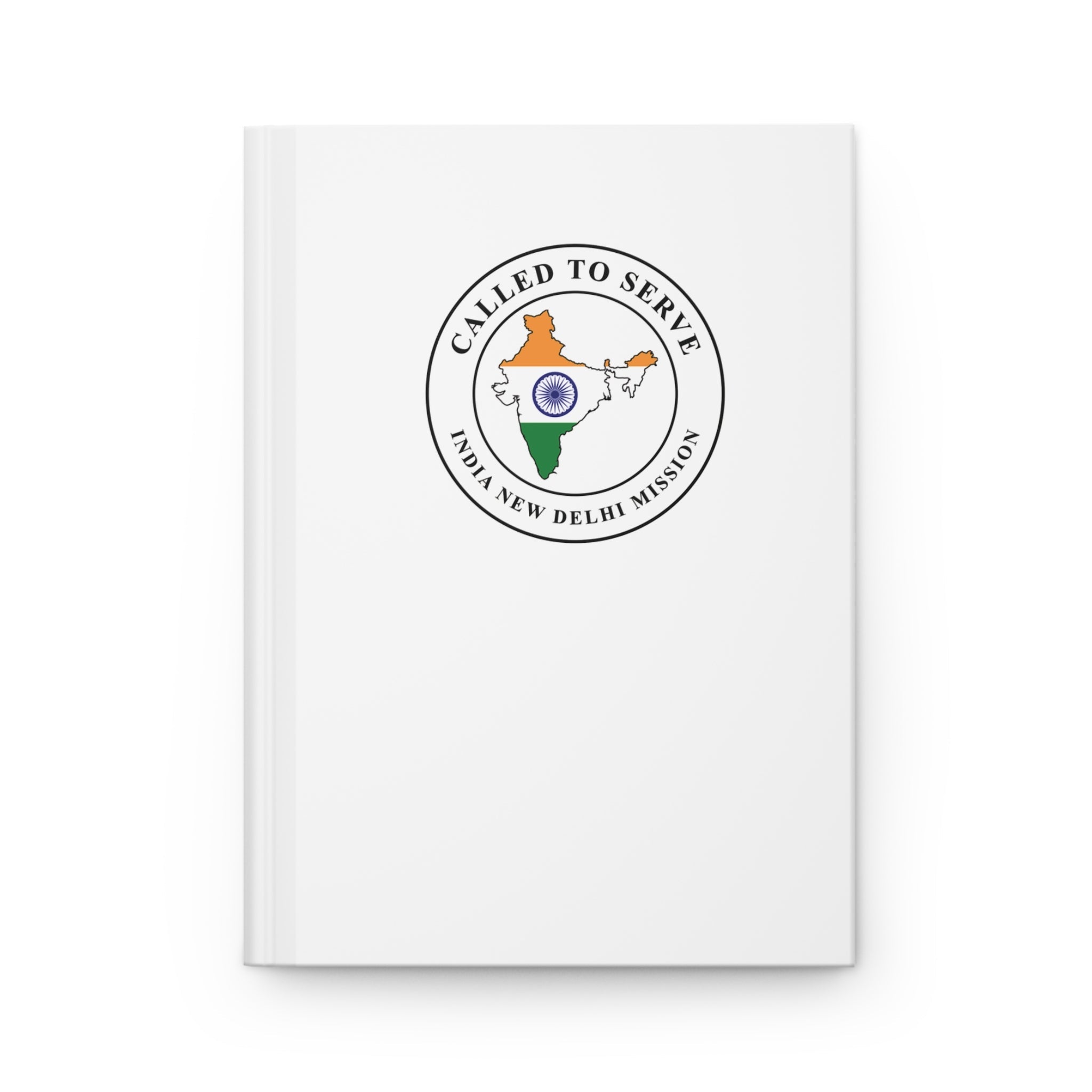 India New Delhi Mission Flag Map Called to Serve White Hardcover Journal Matte - Latter-Day Saint LDS Missionary Gift - Book of Mormon