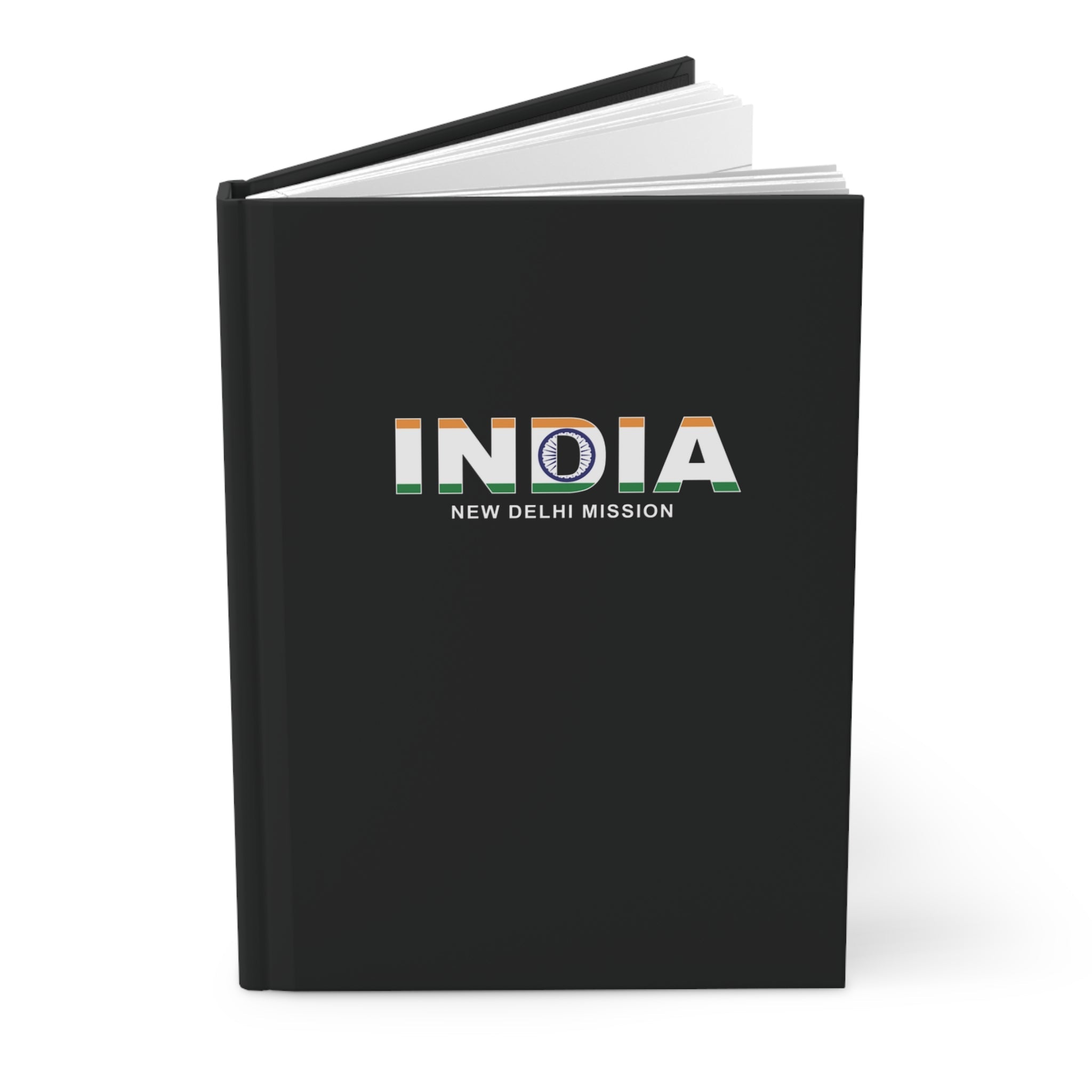 India New Delhi Mission Flag Title Black Hardcover Journal Matte - Latter-Day Saint LDS Missionary Gift - Book of Mormon