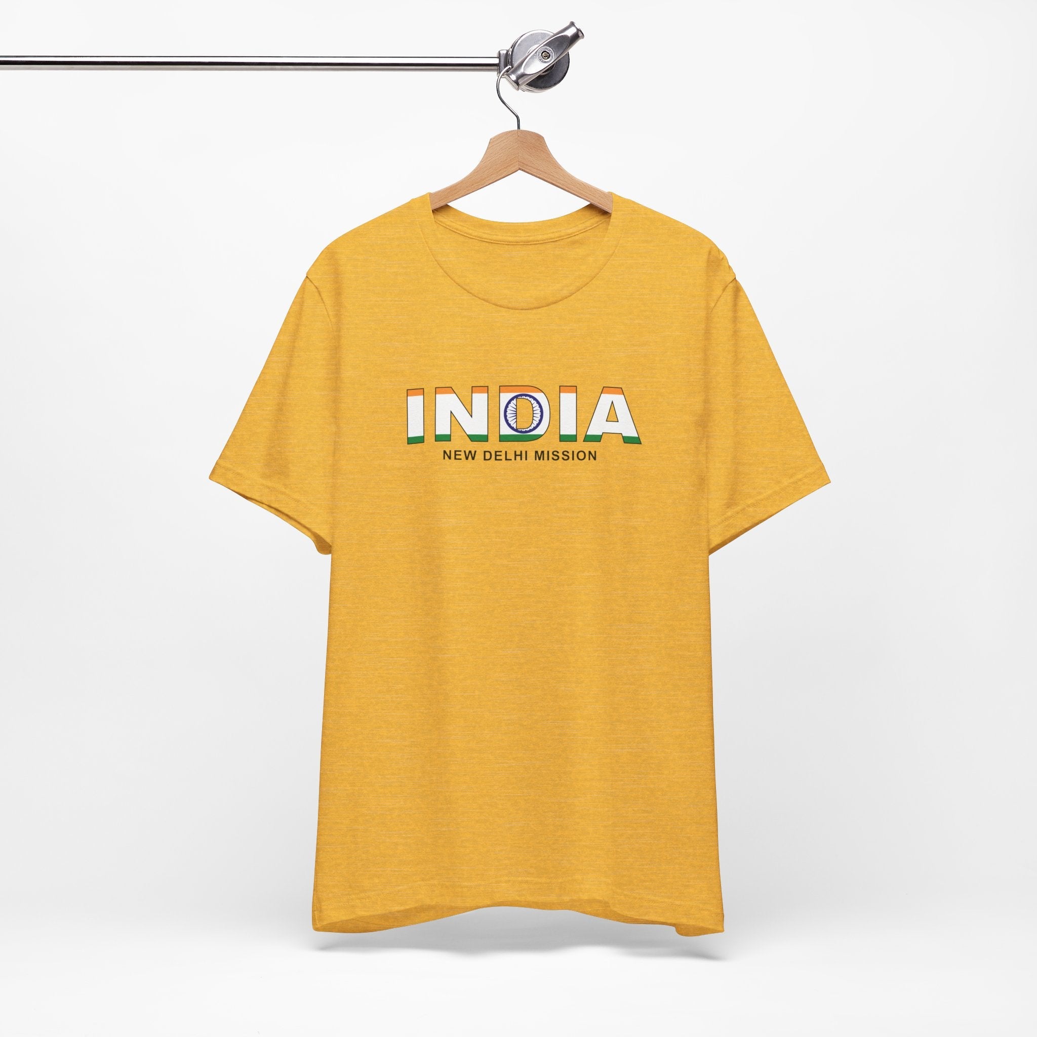 India New Delhi Mission Flag Title T-shirt - Latter-Day Saint LDS Missionary Gift - Book of Mormon