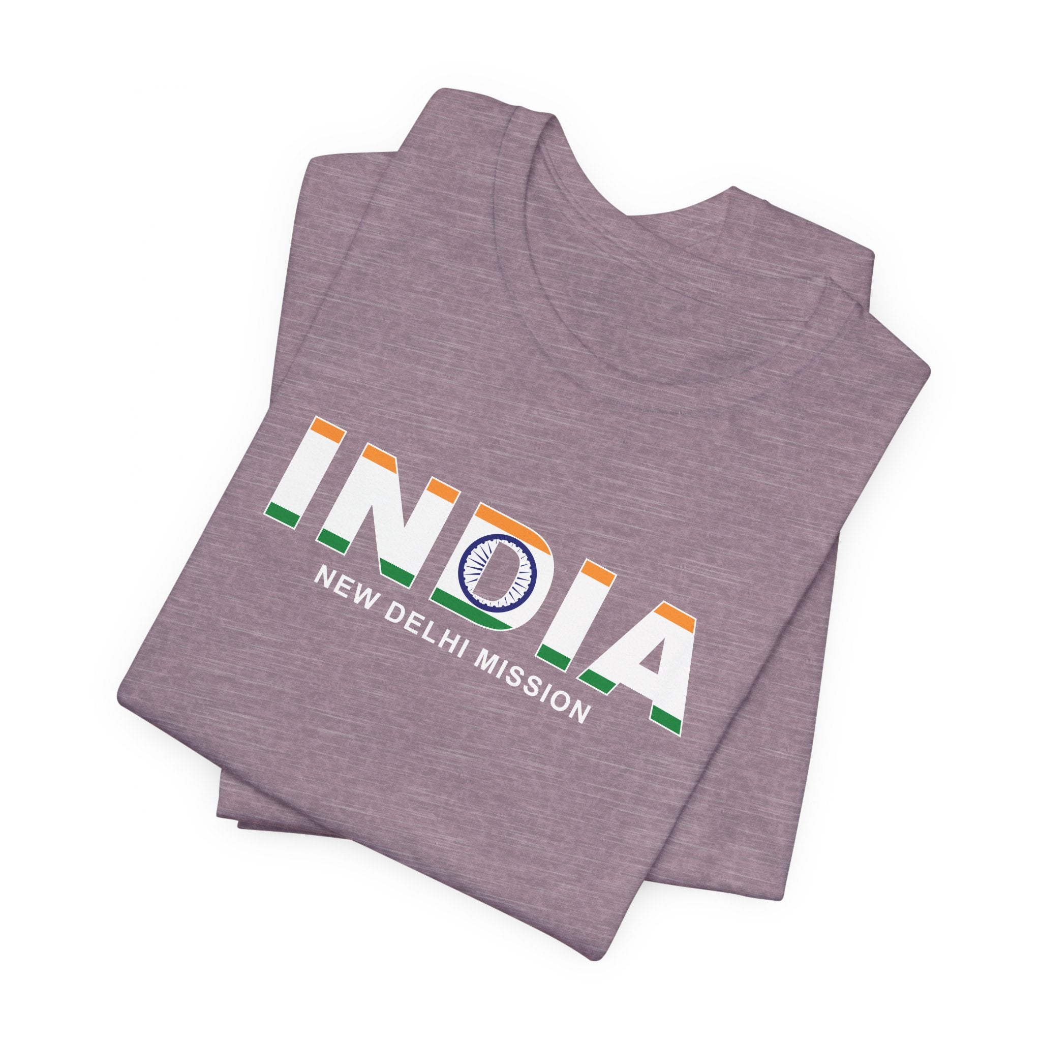 India New Delhi Mission Flag Title T-shirt - Latter-Day Saint LDS Missionary Gift - Book of Mormon