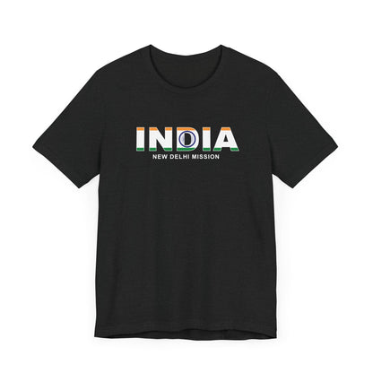 India New Delhi Mission Flag Title T-shirt - Latter-Day Saint LDS Missionary Gift - Book of Mormon