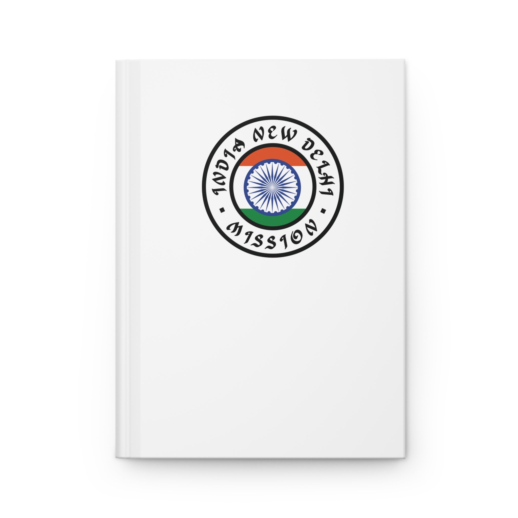 India New Delhi Mission Logo Design White Hardcover Journal Matte - Latter-Day Saint LDS Missionary Gift - Book of Mormon