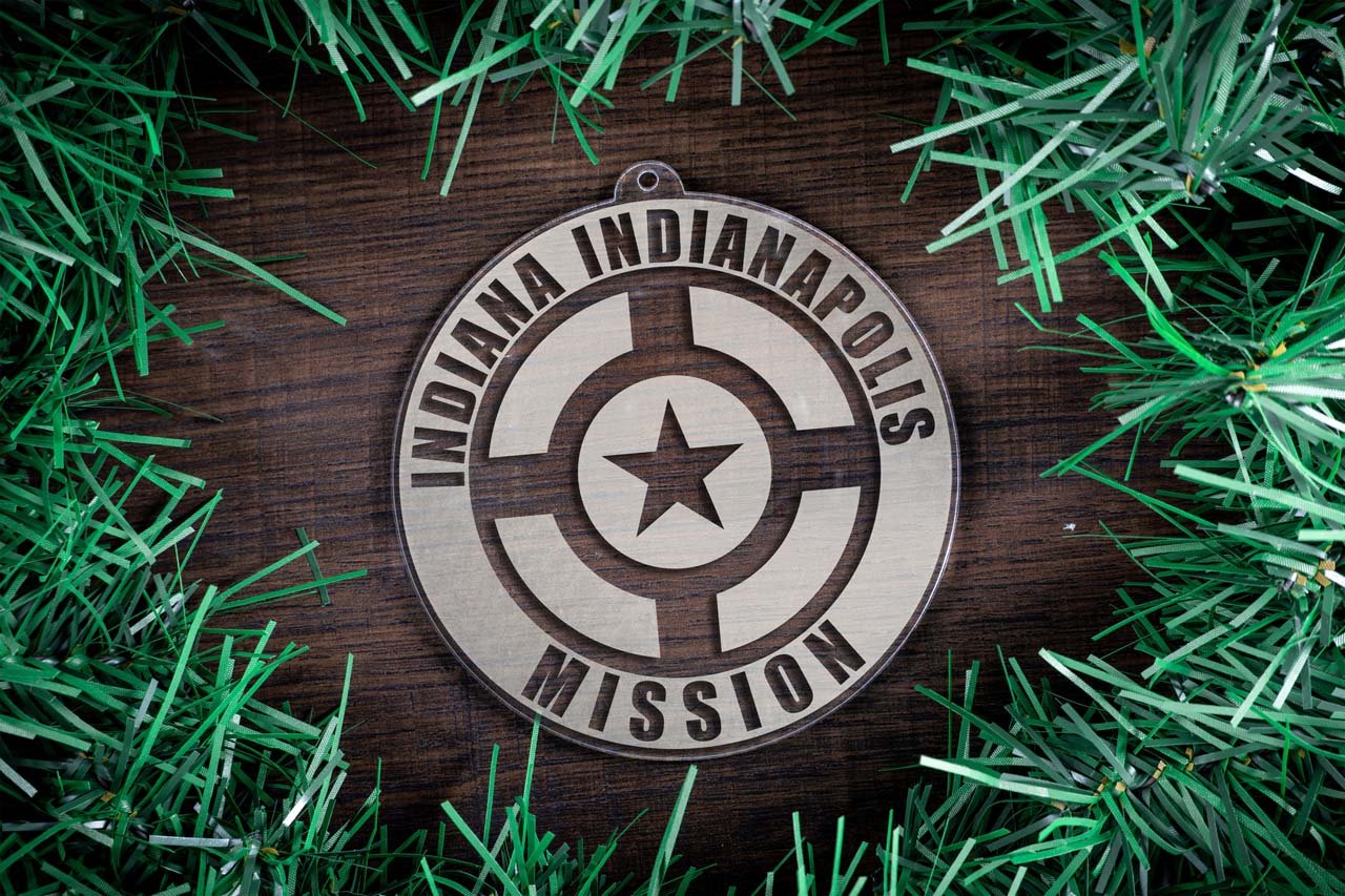 Indiana Indianapolis Mission Christmas Ornament - Latter-Day Saint LDS Missionary Gift - Book of Mormon