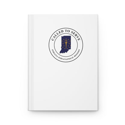 Indiana Indianapolis Mission Flag Map Called to Serve White Hardcover Journal Matte - Latter-Day Saint LDS Missionary Gift - Book of Mormon