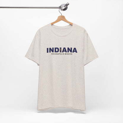 Indiana Indianapolis Mission Flag Title T-shirt - Latter-Day Saint LDS Missionary Gift - Book of Mormon