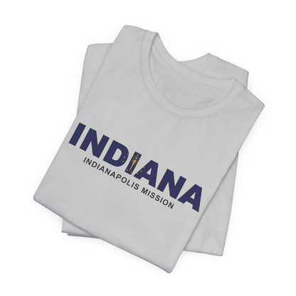 Indiana Indianapolis Mission Flag Title T-shirt - Latter-Day Saint LDS Missionary Gift - Book of Mormon