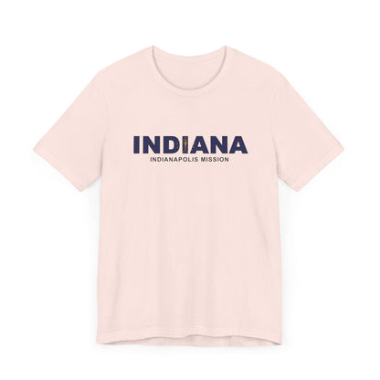 Indiana Indianapolis Mission Flag Title T-shirt - Latter-Day Saint LDS Missionary Gift - Book of Mormon