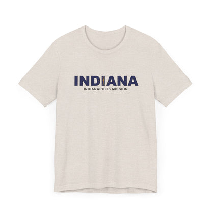 Indiana Indianapolis Mission Flag Title T-shirt - Latter-Day Saint LDS Missionary Gift - Book of Mormon