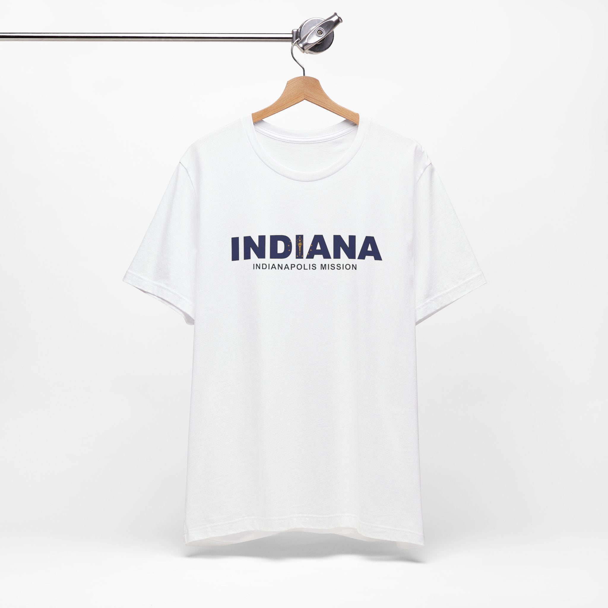 Indiana Indianapolis Mission Flag Title T-shirt - Latter-Day Saint LDS Missionary Gift - Book of Mormon