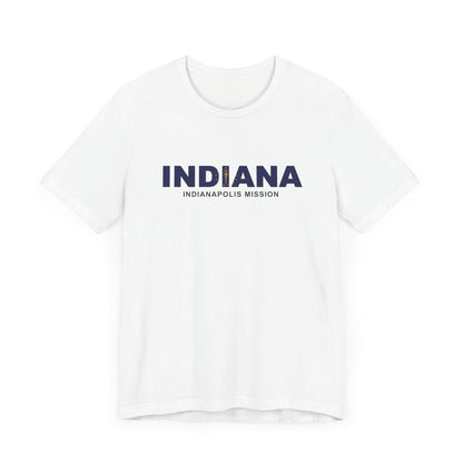 Indiana Indianapolis Mission Flag Title T-shirt - Latter-Day Saint LDS Missionary Gift - Book of Mormon