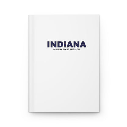 Indiana Indianapolis Mission Flag Title White Hardcover Journal Matte - Latter-Day Saint LDS Missionary Gift - Book of Mormon