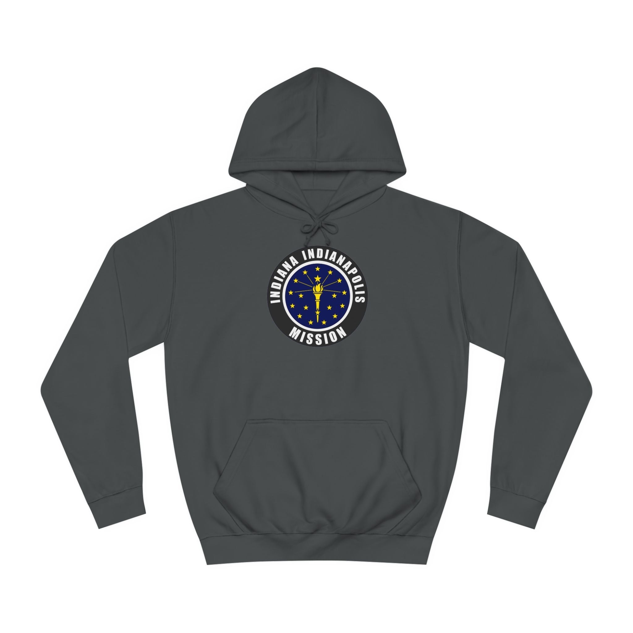 Indiana Indianapolis Mission State Flag Logo (Black Border) College Hoodie