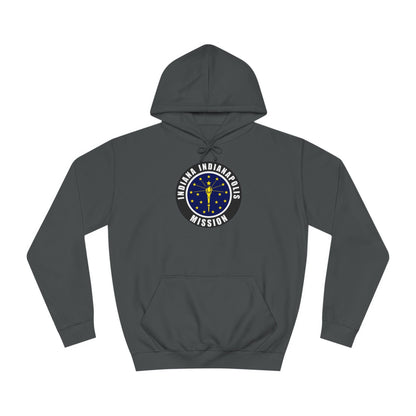 Indiana Indianapolis Mission State Flag Logo (Black Border) College Hoodie