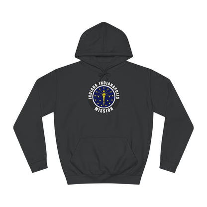 Indiana Indianapolis Mission State Flag Logo (Black Border) College Hoodie