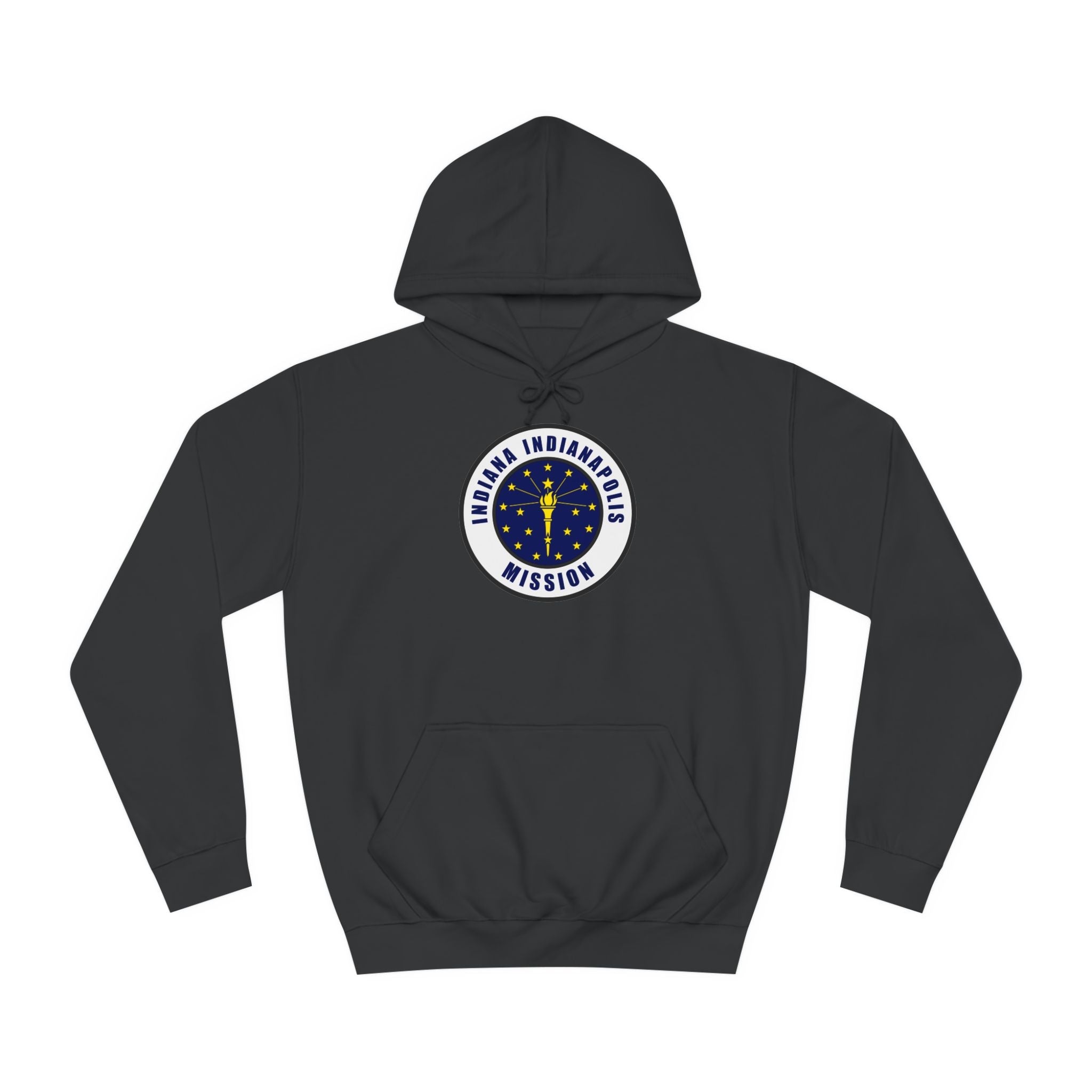 Indiana Indianapolis Mission State Flag Logo (White Border) College Hoodie