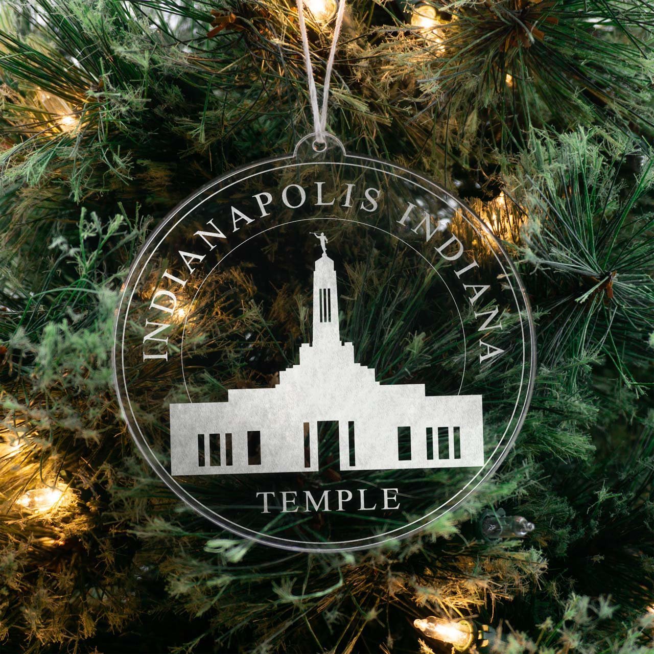 Indianapolis Indiana Temple Christmas Ornament - Latter-Day Saint LDS Missionary Gift - Book of Mormon