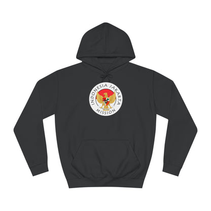 Indonesia Jakarta Mission Flag Logo (White Border) College Hoodie - Latter-Day Saint LDS Missionary Gift - Book of Mormon