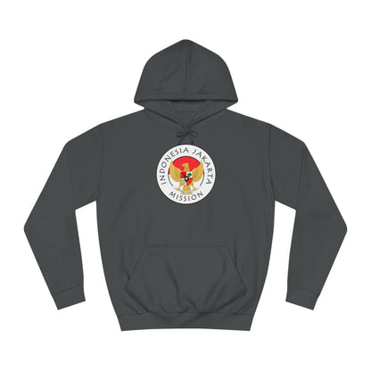 Indonesia Jakarta Mission Flag Logo (White Border) College Hoodie - Latter-Day Saint LDS Missionary Gift - Book of Mormon