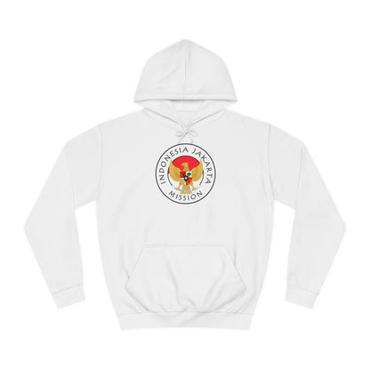 Indonesia Jakarta Mission Flag Logo (White Border) College Hoodie - Latter-Day Saint LDS Missionary Gift - Book of Mormon