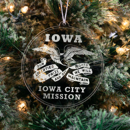 Iowa Iowa City Mission Christmas Ornament - Latter-Day Saint LDS Missionary Gift - Book of Mormon