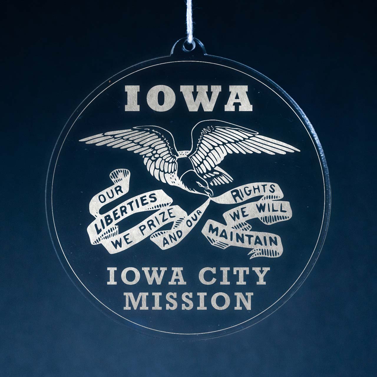 Iowa Iowa City Mission Christmas Ornament - Latter-Day Saint LDS Missionary Gift - Book of Mormon