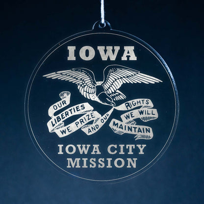 Iowa Iowa City Mission Christmas Ornament - Latter-Day Saint LDS Missionary Gift - Book of Mormon