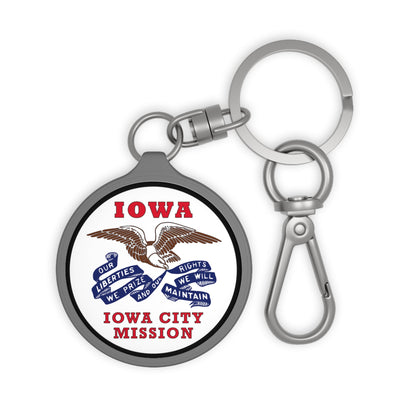 Iowa Iowa City Mission State Flag Logo Key Tag - Mission Wishlist - LDS Missionary Gift Store