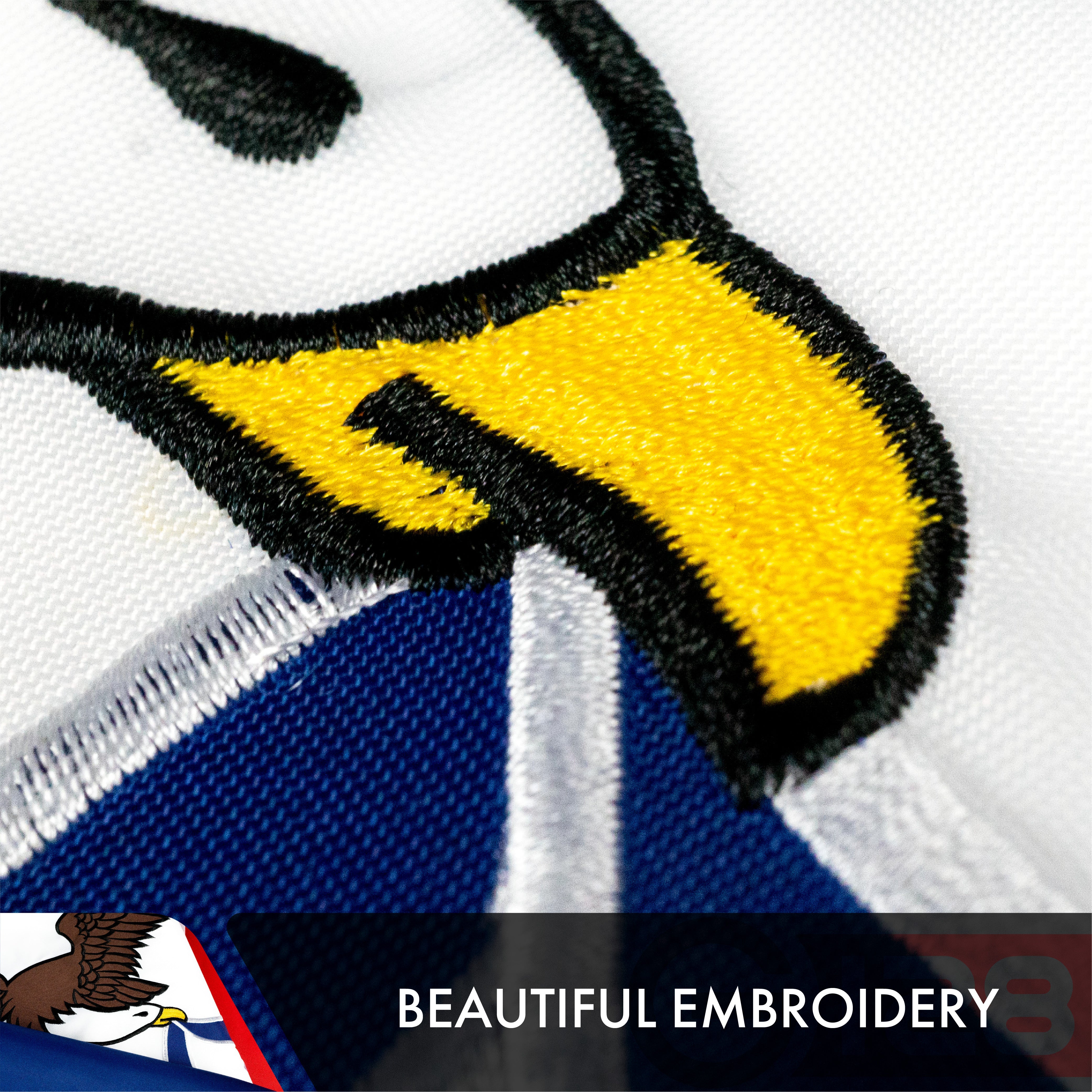 Iowa State Flag 210D Embroidered Polyester 3x5 Ft - Double Sided 3ply