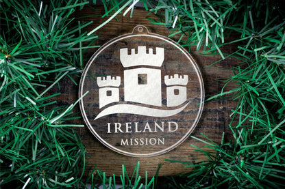 Ireland Mission Christmas Ornament - Latter-Day Saint LDS Missionary Gift - Book of Mormon