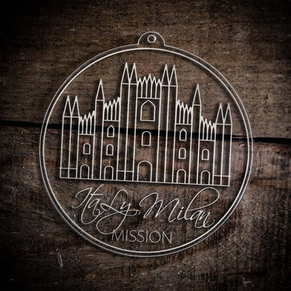 Italy Milan Mission Christmas Ornament - Latter-Day Saint LDS Missionary Gift - Book of Mormon