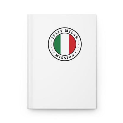 Italy Milan Mission Logo Design White Hardcover Journal Matte - Latter-Day Saint LDS Missionary Gift - Book of Mormon