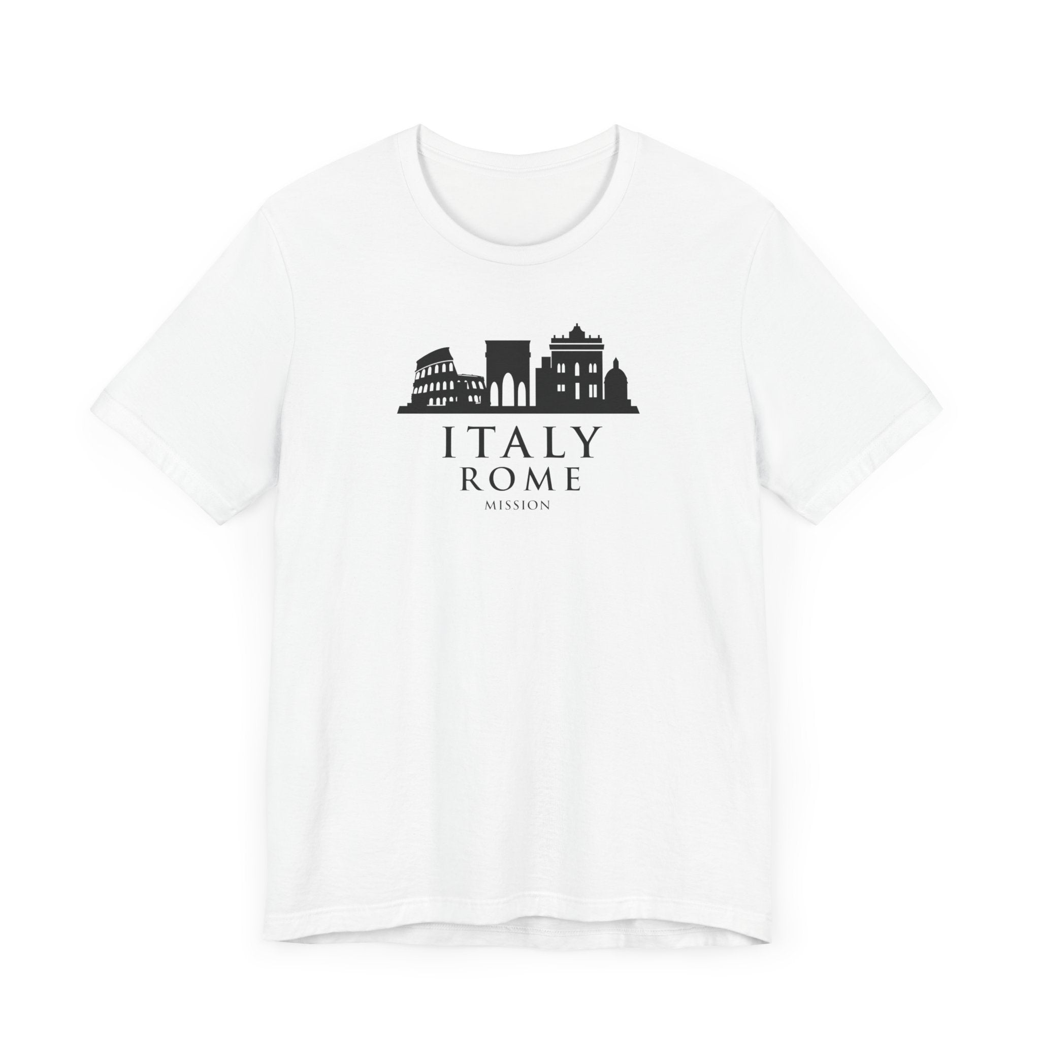 Italy Rome Mission Circular Monochrome Logo T-Shirt - Latter-Day Saint LDS Missionary Gift - Book of Mormon