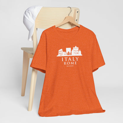 Italy Rome Mission Circular Monochrome Logo T-Shirt - Latter-Day Saint LDS Missionary Gift - Book of Mormon