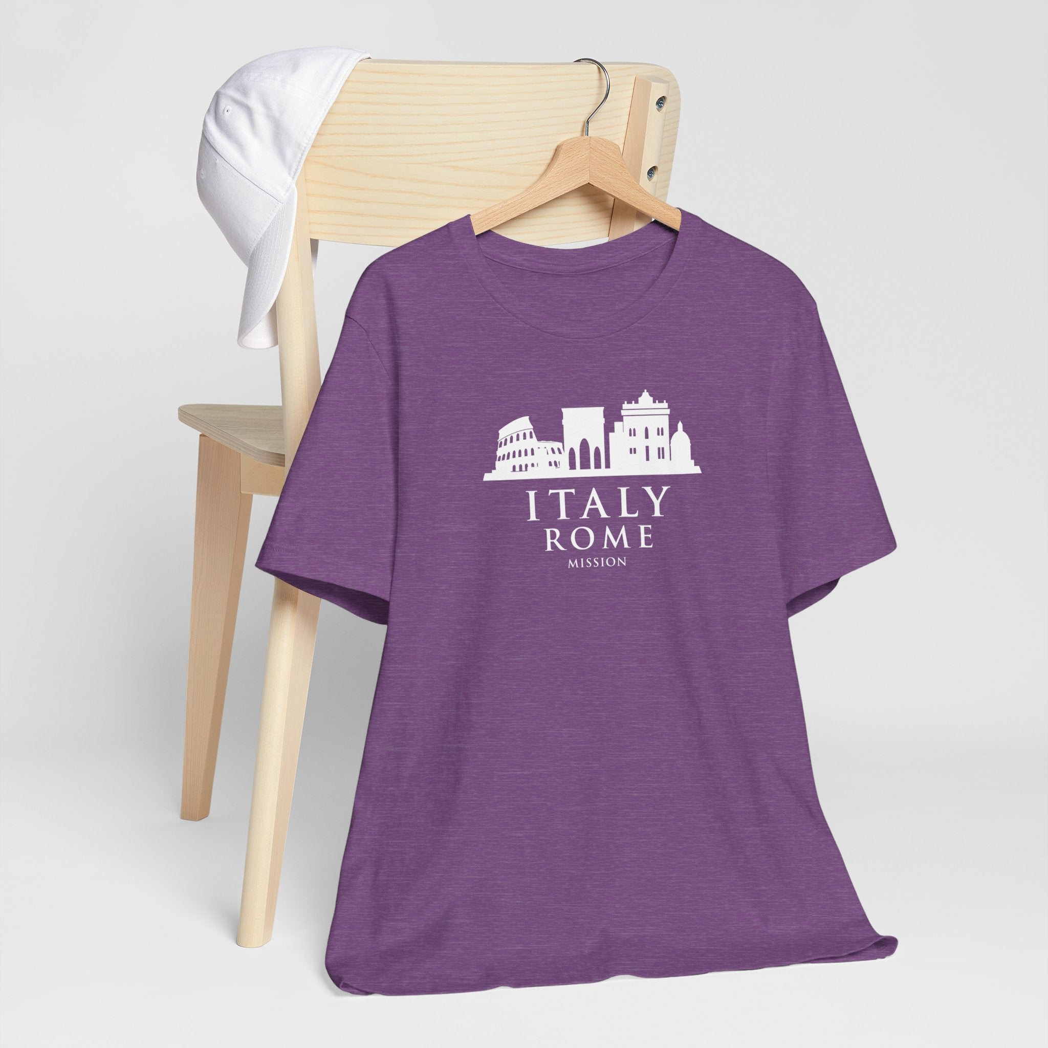 Italy Rome Mission Circular Monochrome Logo T-Shirt - Latter-Day Saint LDS Missionary Gift - Book of Mormon