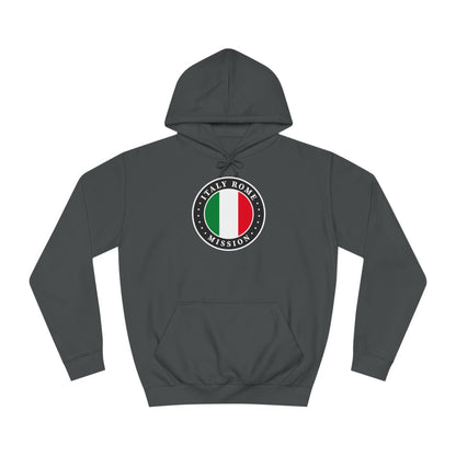 Italy Rome Mission Flag Logo (Black Border) College Hoodie - Latter-Day Saint LDS Missionary Gift - Book of Mormon