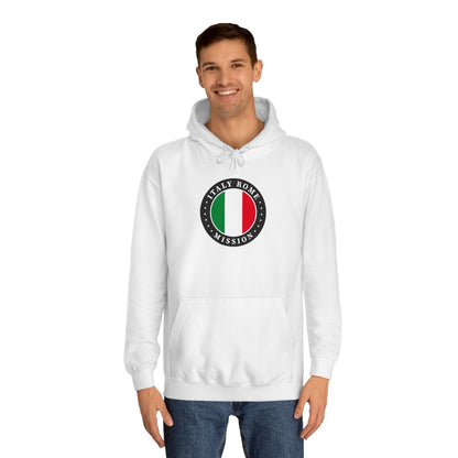 Italy Rome Mission Flag Logo (Black Border) College Hoodie - Latter-Day Saint LDS Missionary Gift - Book of Mormon