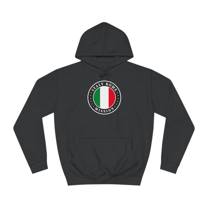 Italy Rome Mission Flag Logo (Black Border) College Hoodie - Latter-Day Saint LDS Missionary Gift - Book of Mormon