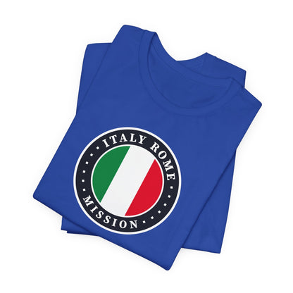 Italy Rome Mission Flag Logo (Black Border) T-shirt - Latter-Day Saint LDS Missionary Gift - Book of Mormon