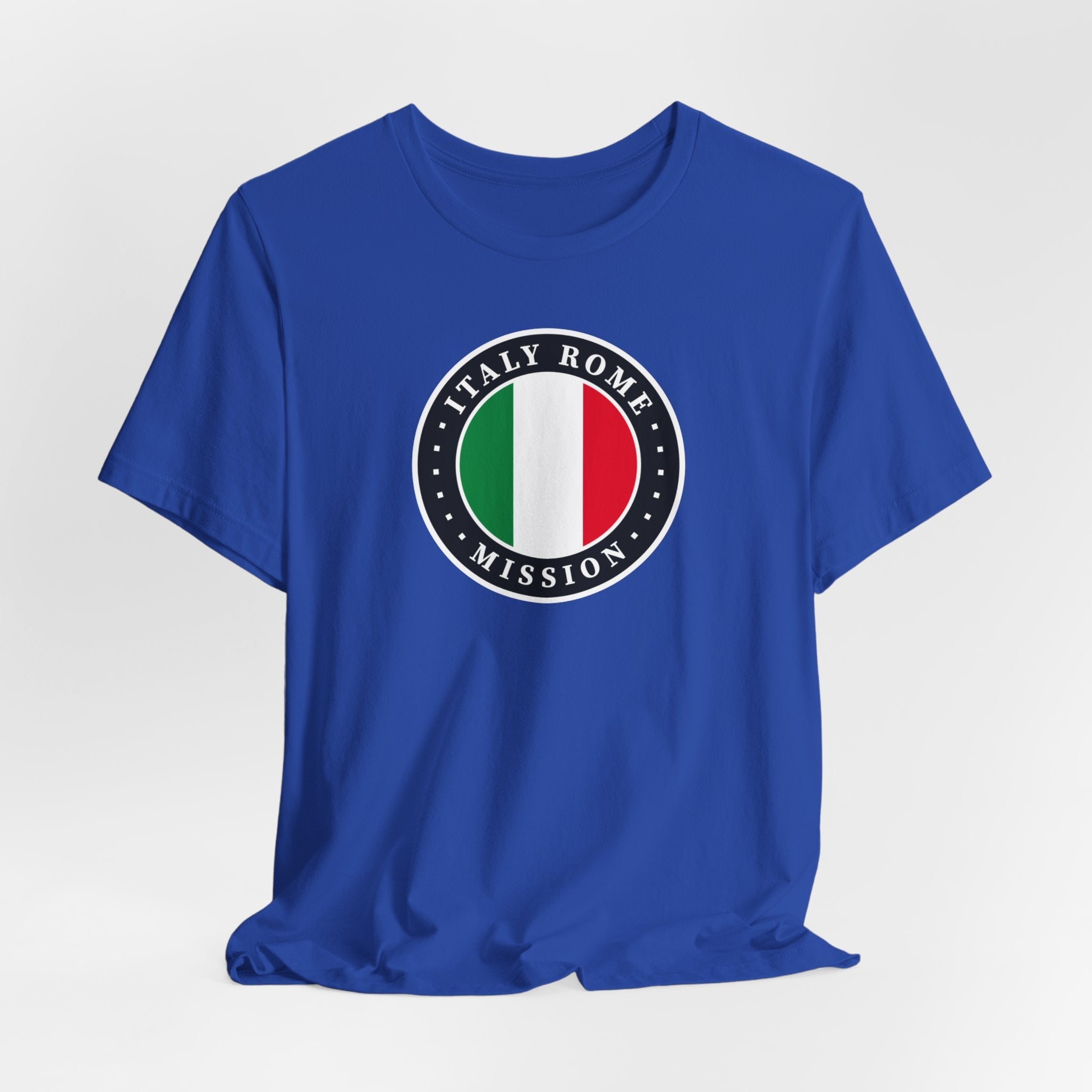 Italy Rome Mission Flag Logo (Black Border) T-shirt - Latter-Day Saint LDS Missionary Gift - Book of Mormon