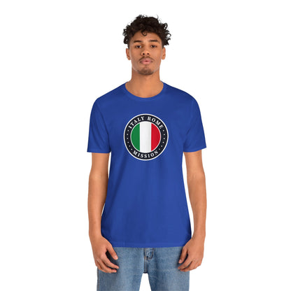 Italy Rome Mission Flag Logo (Black Border) T-shirt - Latter-Day Saint LDS Missionary Gift - Book of Mormon